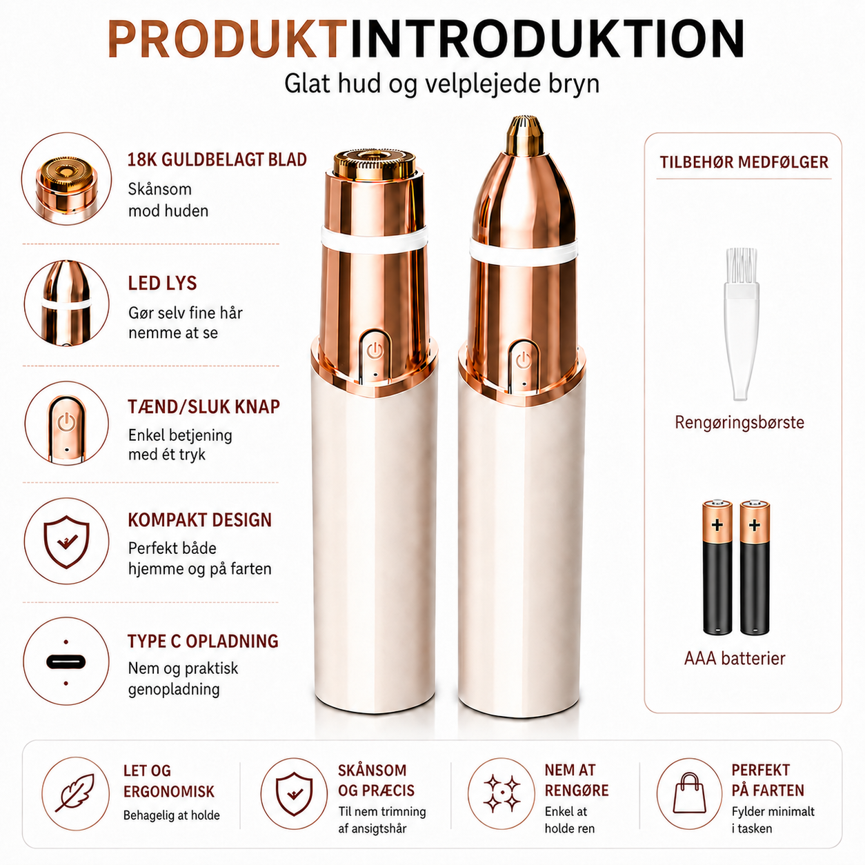 Eyebrow Trimmer – 2-in-1